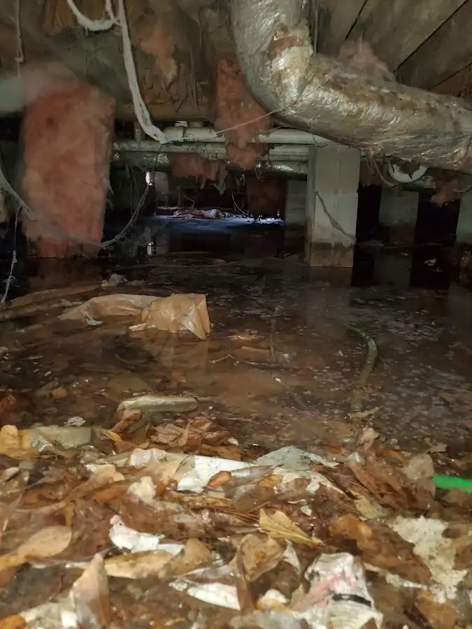 Crawl space flood assessment for Commercial Water Damage Restoration in Santa Clara